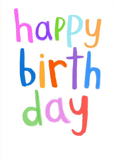 Painted Birthday  Ecard Cover