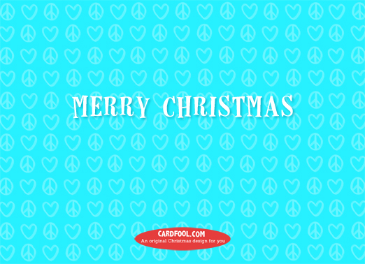 Peace Love & Joy 5x7 horizontal flats Card Inside