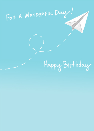 Positive Thoughts Airplane  Ecard Inside