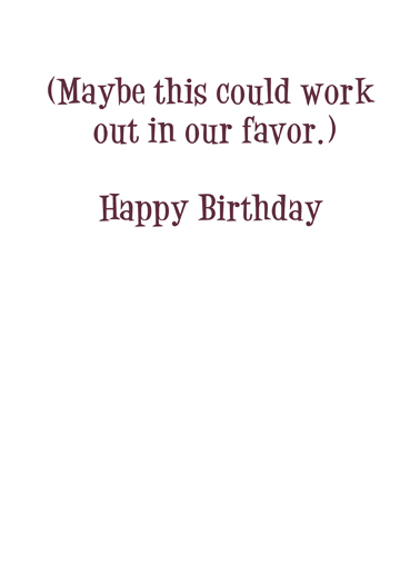 Put Off Birthday Birthday Card Inside