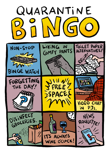 Quarantine Bingo Bday Birthday Card Cover