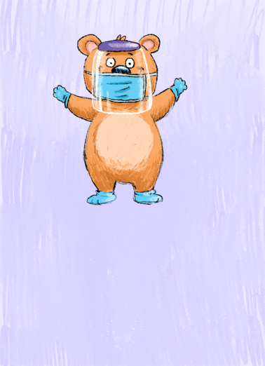 Quarantine Hug Birthday Card Cover