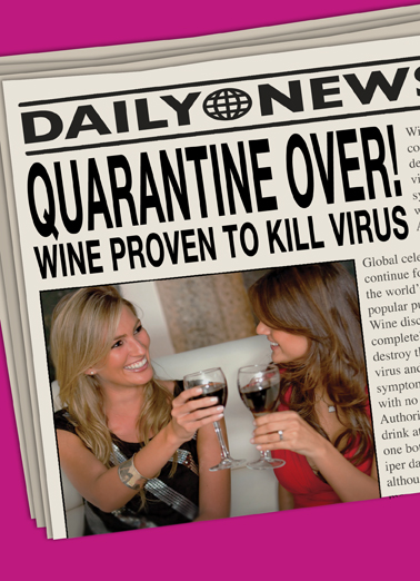 Quarantine Over  Ecard Cover
