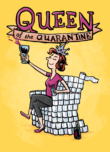 Quarantine Queen Birthday Card Cover