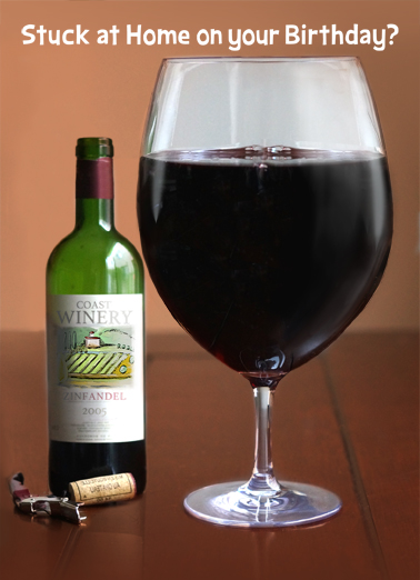 Quarantwine Bday  Card Cover