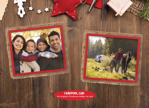 Rustic Christmas Flat 5x7 horizontal flats Card Inside