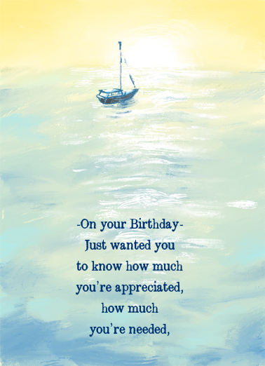 Sailboat BDAY  Ecard Cover