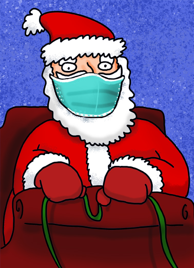 Santa Christmask - Funny Christmas Card to personalize and send.