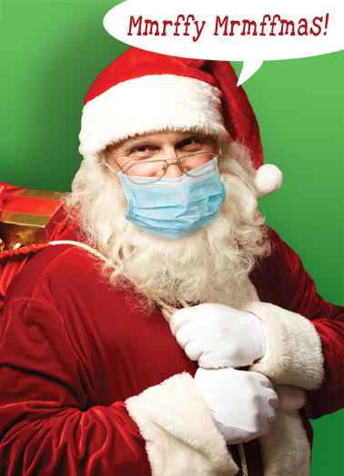 Santa Mask - Funny Christmas Card to personalize and send.
