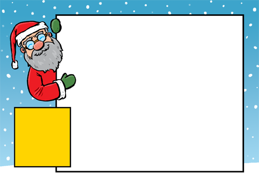 Santa Toon Flat 5x7 horizontal flats Card Cover