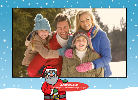 Santa Toon Flat 5x7 horizontal flats Card Inside