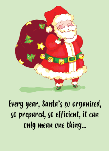 Santa Is Woman - Funny Christmas Card to personalize and send.