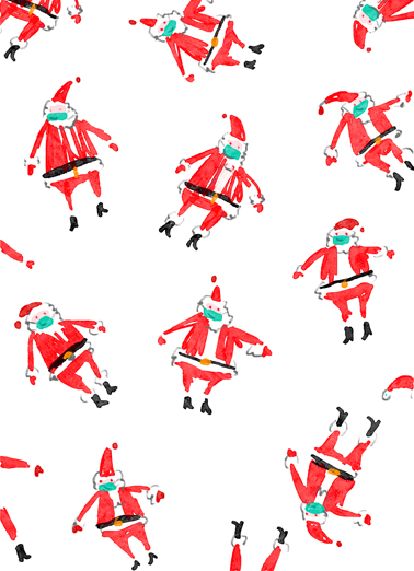 Santas Masked - Funny Christmas Card to personalize and send.