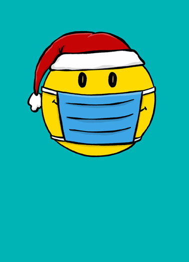 Smile Mask Cf - Funny Christmas Card to personalize and send.