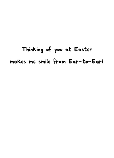 Smiling Bunny  Ecard Inside