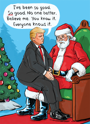 So Good - Funny Christmas Card to personalize and send.
