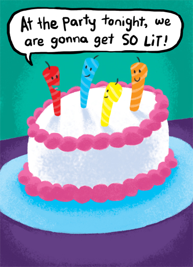 So Lit Birthday Card Cover