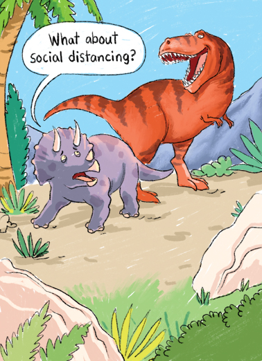 Social Distancing Birthday Card Cover