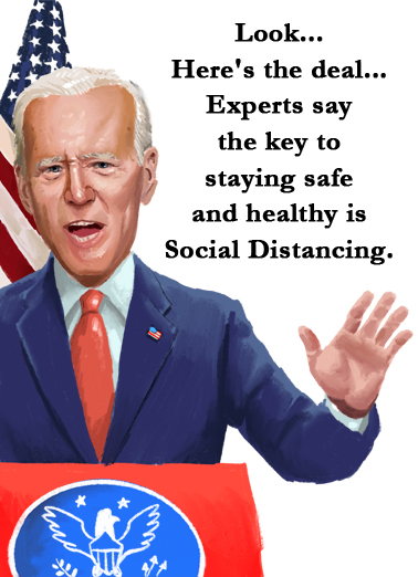 Stay Away Biden Birthday Card Cover