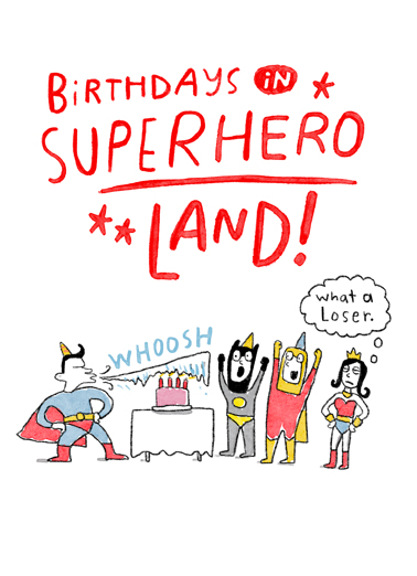 Superhero Birthdays Birthday Card Cover