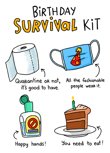 Survival Kit Birthday Card Cover