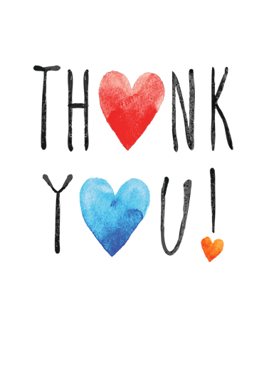 Thank You Hearts  Card Cover