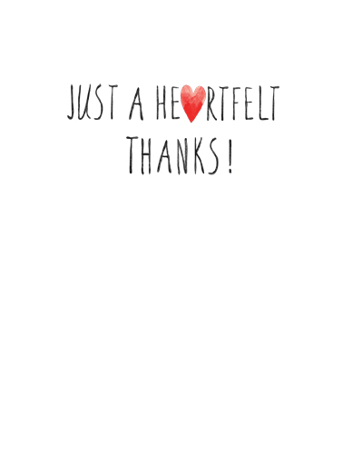 Thank You Hearts  Card Inside