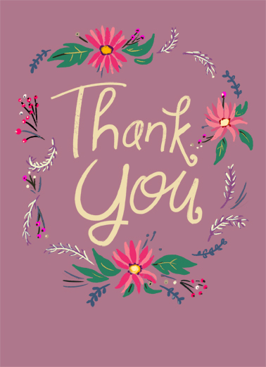 Thank You Wreath  Ecard Cover