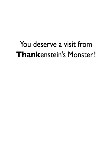 Thankenstein  Card Inside