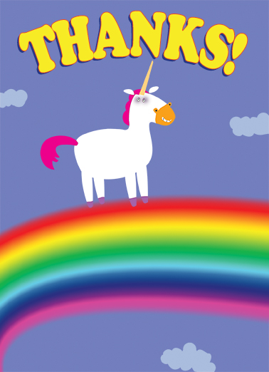 Thanks Unicorn  Ecard Cover