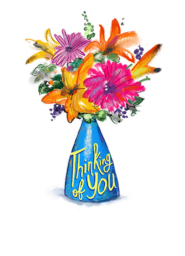 Thinking of You Bouquet  Card Cover