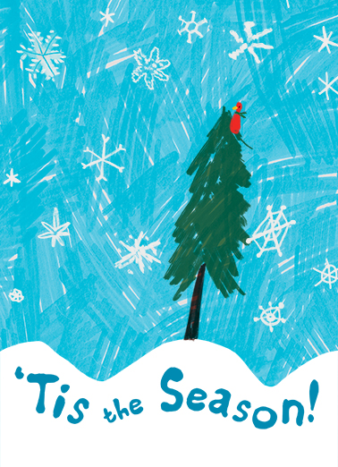 Tis The Season Tree - Funny Christmas Card to personalize and send.