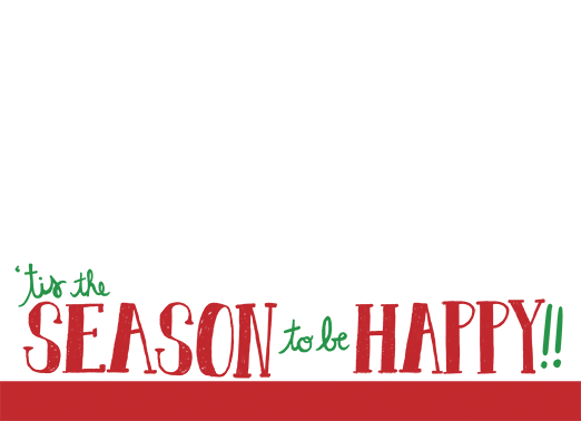 Tis the Season to be Happy 5x7 horizontal flats Card Cover