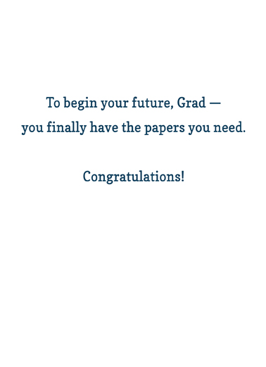 Toilet Paper Grad  Ecard Inside