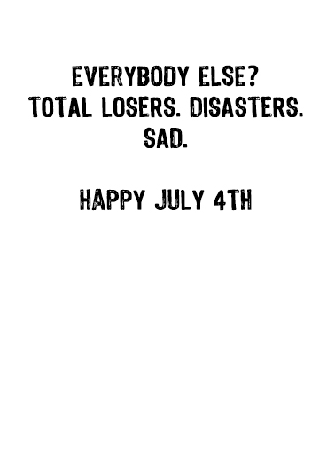 Trump 4th of July  Card Inside