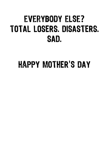 Trump Mom Sad  Card Inside