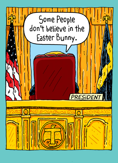 Trump Oval Office Easter  Card Cover