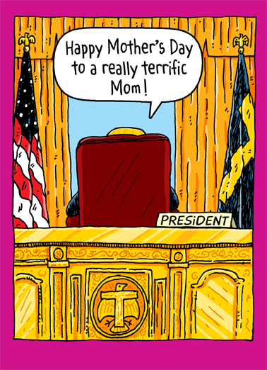 Trump Oval Office Mom  Card Cover