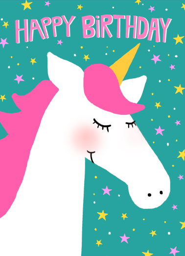 Unicorn Birthday  Ecard Cover