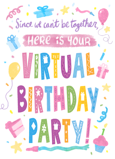 Virtual Birthday  Card Cover