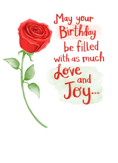 Watercolor Rose  Ecard Cover