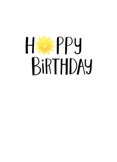 Watercolor Sun  Ecard Inside