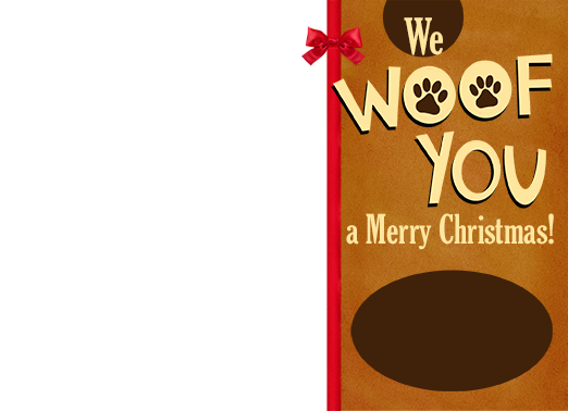 We Woof You-Horiz 5x7 horizontal flats Card Cover
