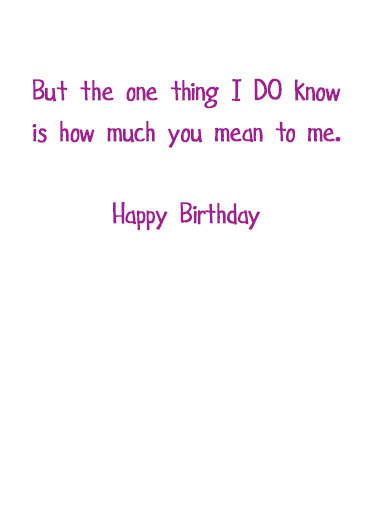 What I Know  Ecard Inside