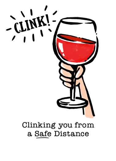 Wine Clink Distance  Card Cover