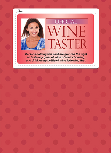 Wine Taster  Card Cover