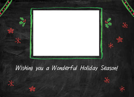 Wonderful Holiday Season 5x7 horizontal flats Card Inside