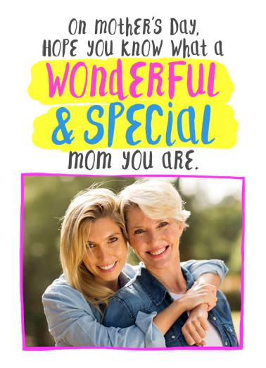 Wonderful Special Mom  Card Cover