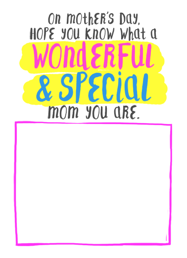 Wonderful Special Mom  Card Cover
