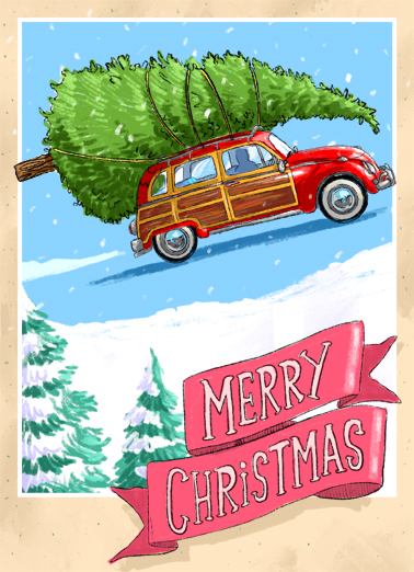 Xmas Headed - Funny Christmas Card to personalize and send.